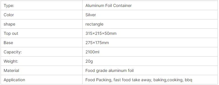 Aluminum Foil Containers Catering Food Packaging Disposable Tin Foil Tray Disposable Tin Foil Tray with Plastic Lid