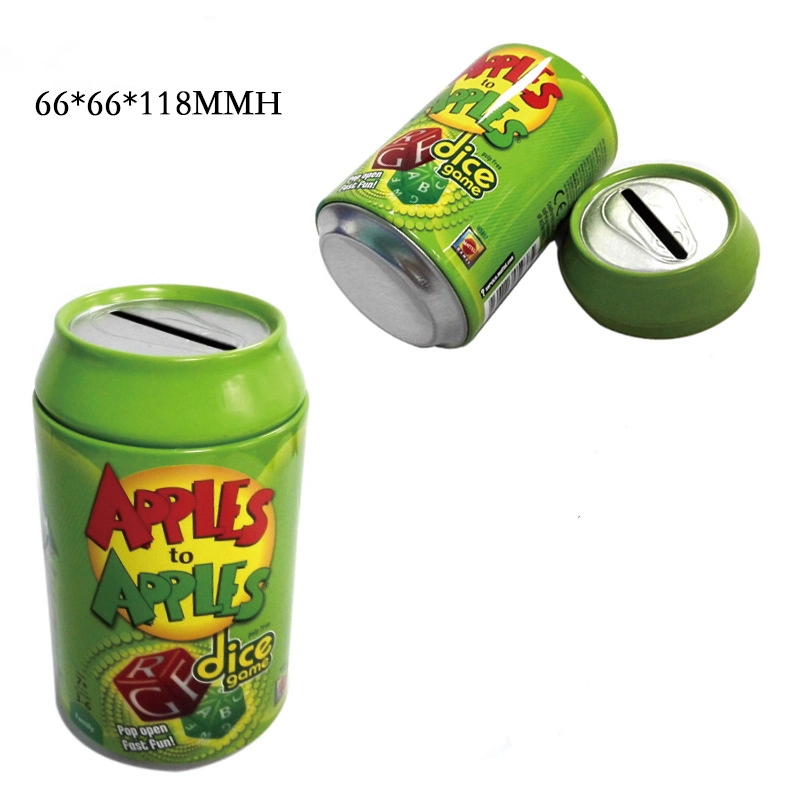 Custom Round Cola Shaped Tin Can for Dice Earphone T-Shirt Candy Packaging