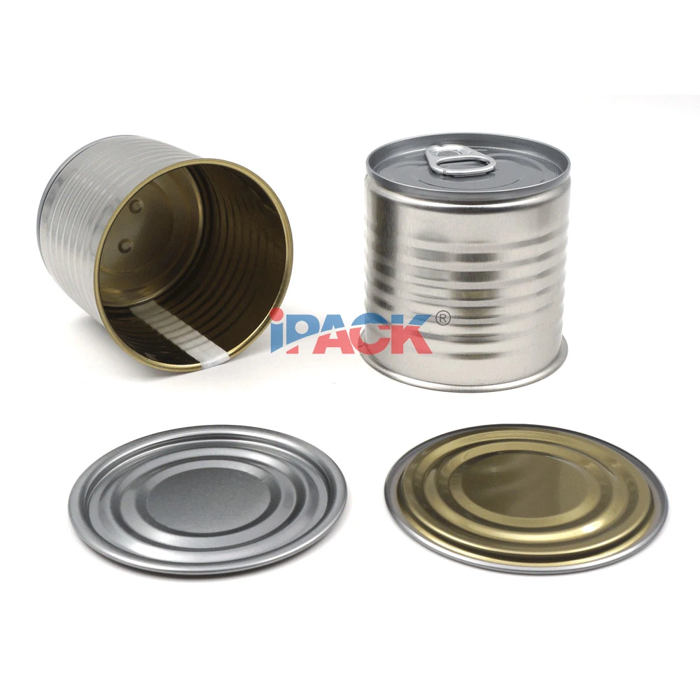 668# Hot Sale Plain Sheet Small Size Metal Tin Can with Easy Open Lid