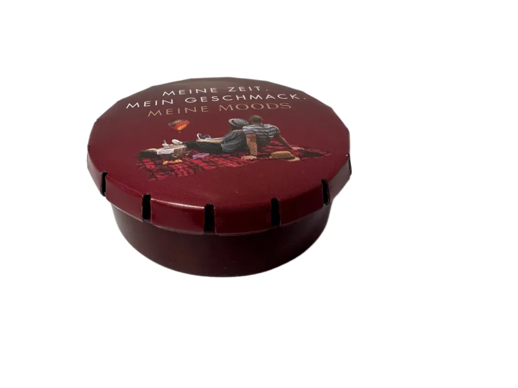 Factory Price Food Safe Round Candy Tin Metal Tin Can Small Sweet Tin Case Candy Mint Press Tin Box