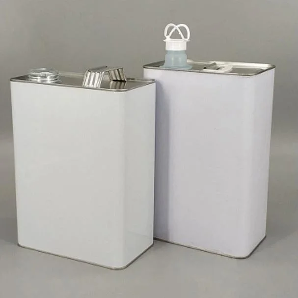 Cooking Oil Jerry Can Square Empty Metal Pail Packaging Tin Can with Lid