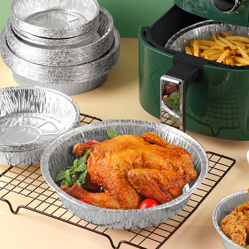Household Round Thickened Aluminum Foil Pot Food Container