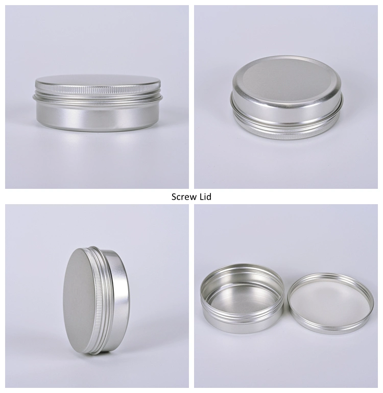 Wholesale Round Aluminum Metal Candle Tin Can Aluminum Cosmetic Jar for Cream