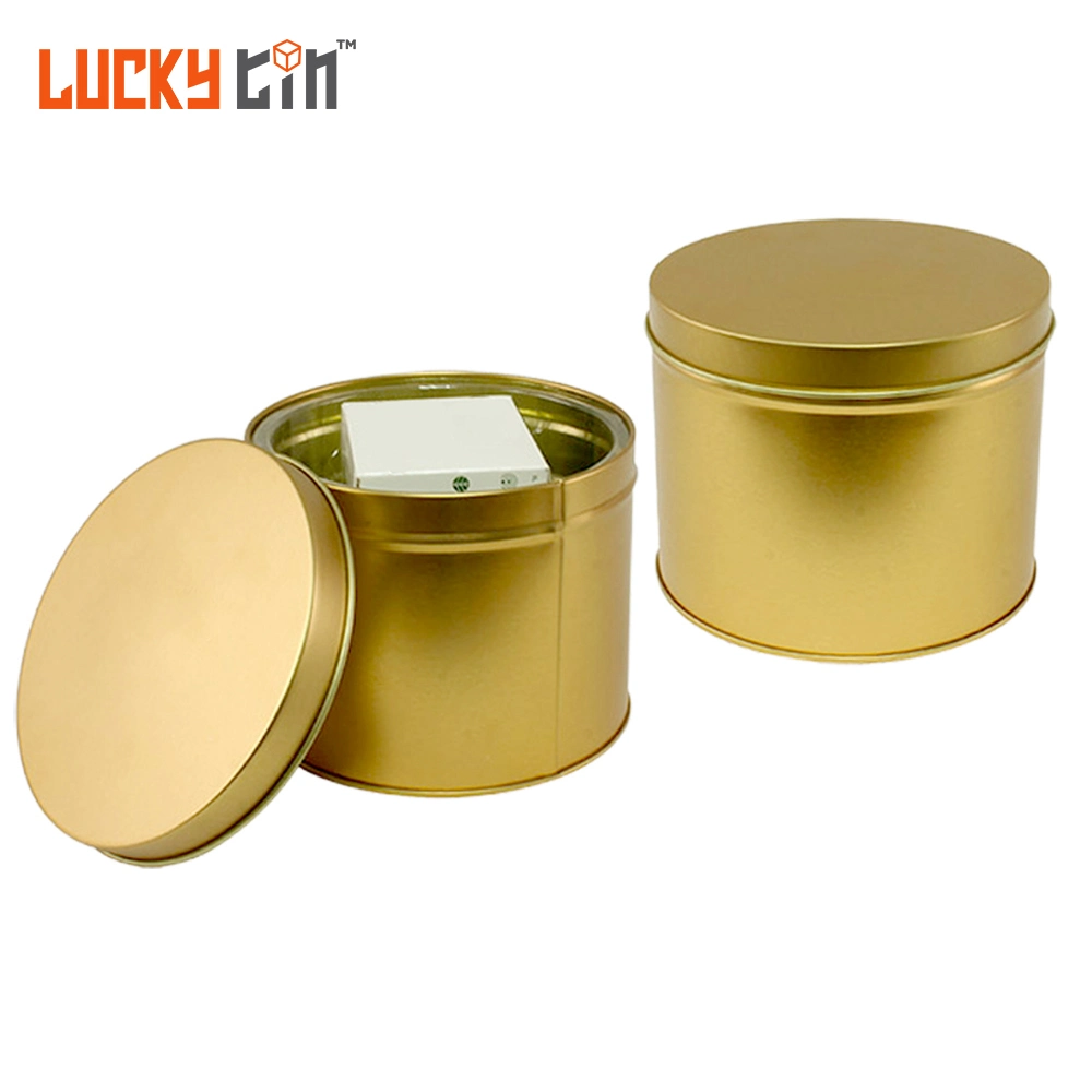 Factory Direct Deal Custom Tinplate Storage Container Recyclable Round Metal Box/Can Luxury Cosmetic Tin Jar for Cosmetic
