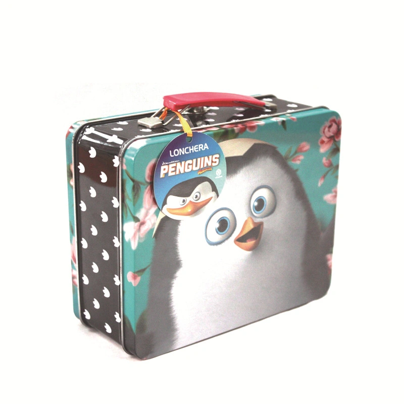 Custom Cute Irregular Shaped Kids Gift Toy Packaging Tin Box with Handle