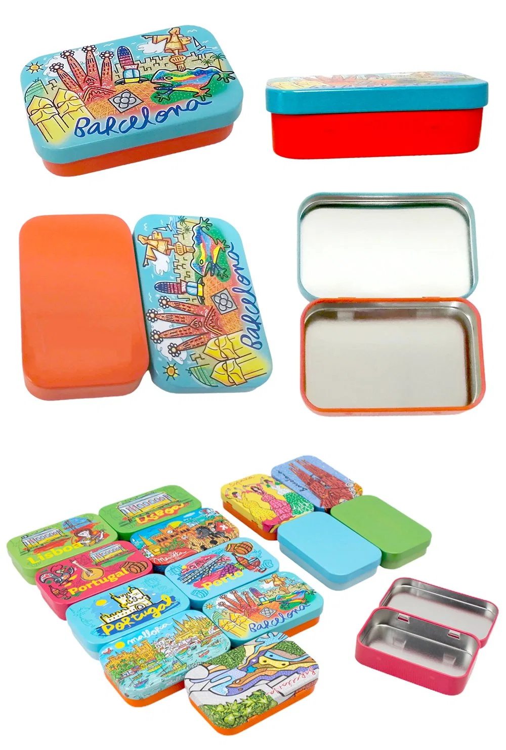 Custom Printing Child Resistant Tinplate Can Shorties Rectangle Embossing Metal Case Best Quality Mini Tin Box