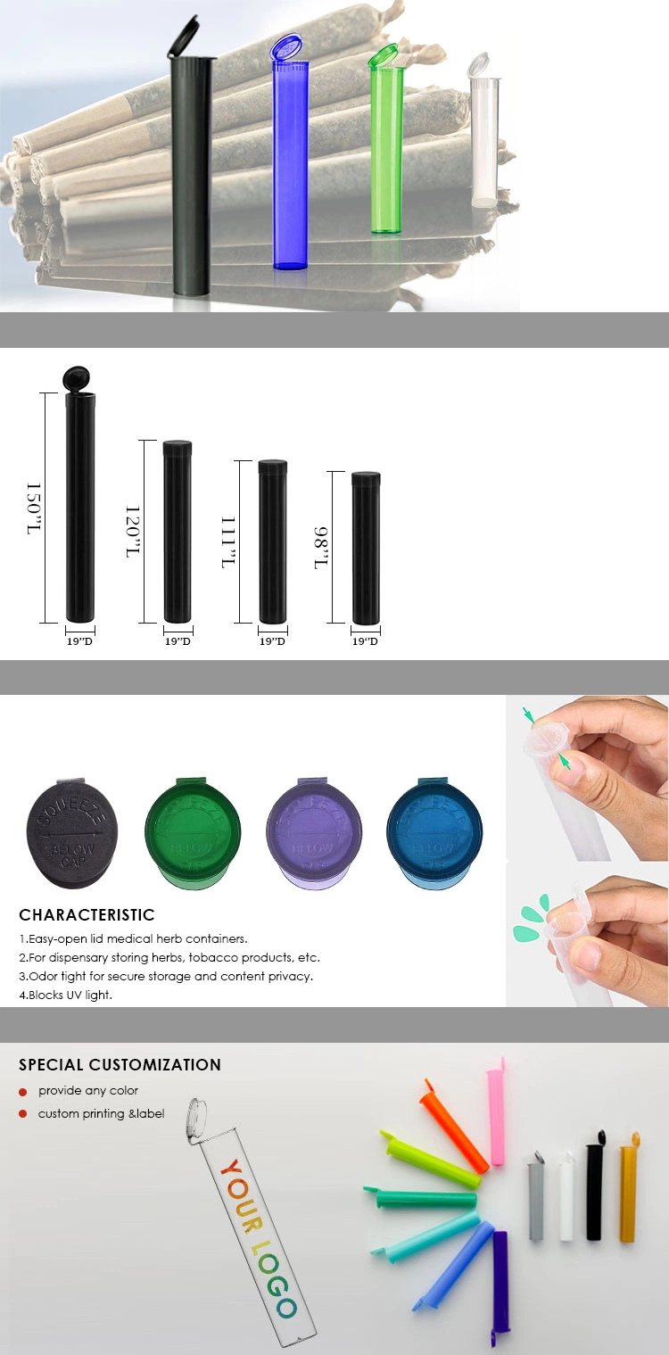 Nb-Pack Child Resistant Container Pre Rolled Cone Joint Doob Tube Joint Tube Line up Tube with Childproof Cap