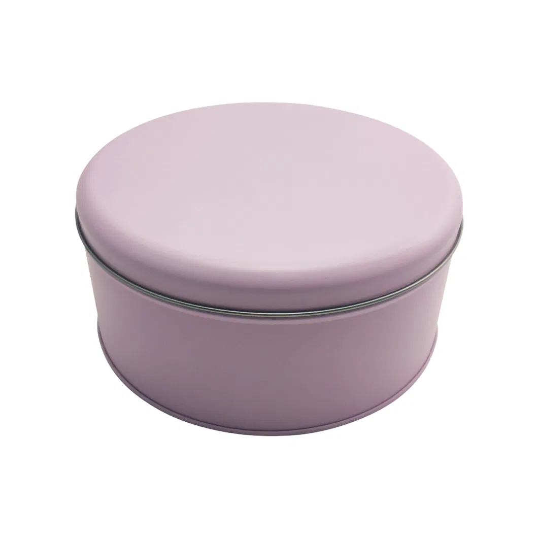 Small Round Tin Can Cookie Baking Candy Food Tinplate Packaging Box