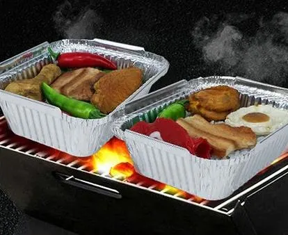Aluminum Foil Containers Catering Food Packaging Disposable Tin Foil Tray Disposable Tin Foil Tray with Plastic Lid