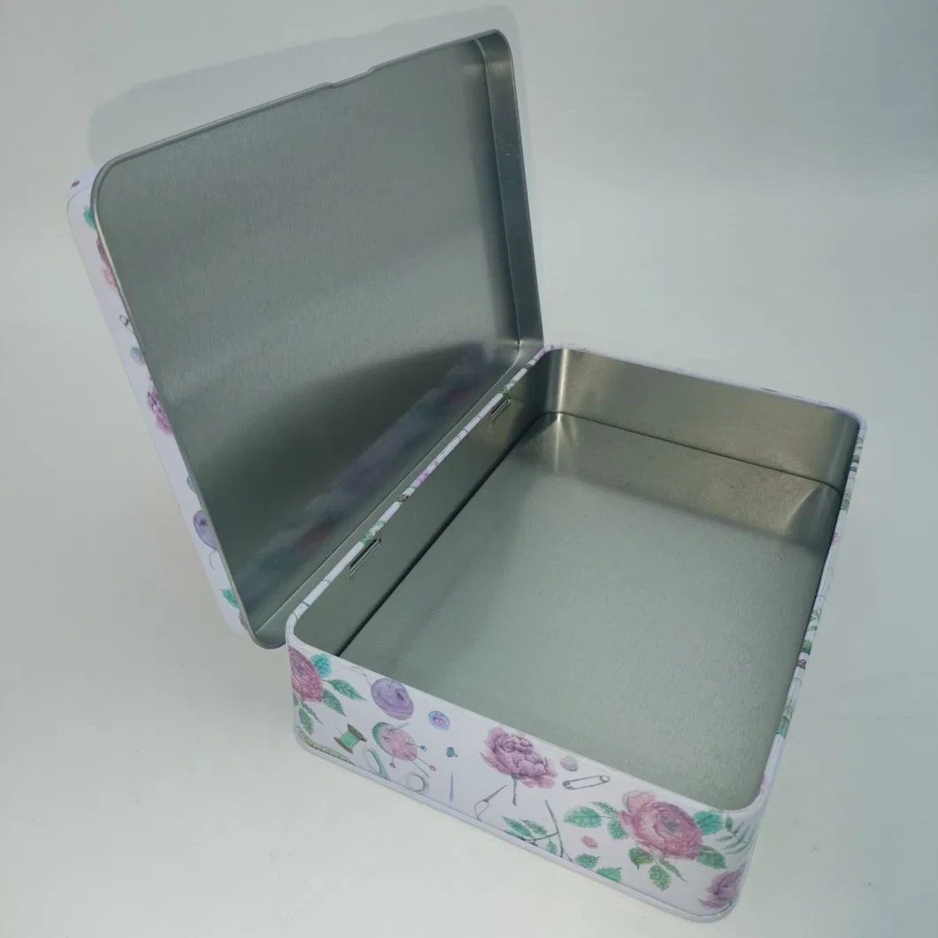 Empty Wholesale Empty Food Grade Rectangular Metal Tin Box for Storage