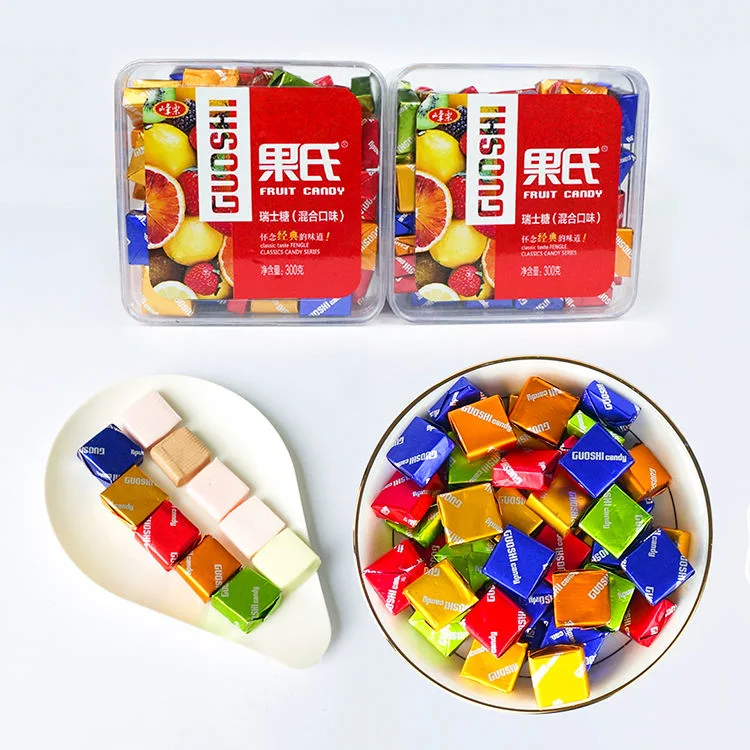 Delicious Square Shape Confectionery High Quality Soft Caramel Gummy Milk Candies