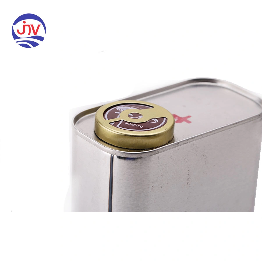 1L Metal Rectangular Tin Cans with Squeeze Cap