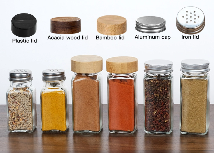 60ml 120ml Glass Spice Jars Transparent Seasoning Jar with Tin Lid