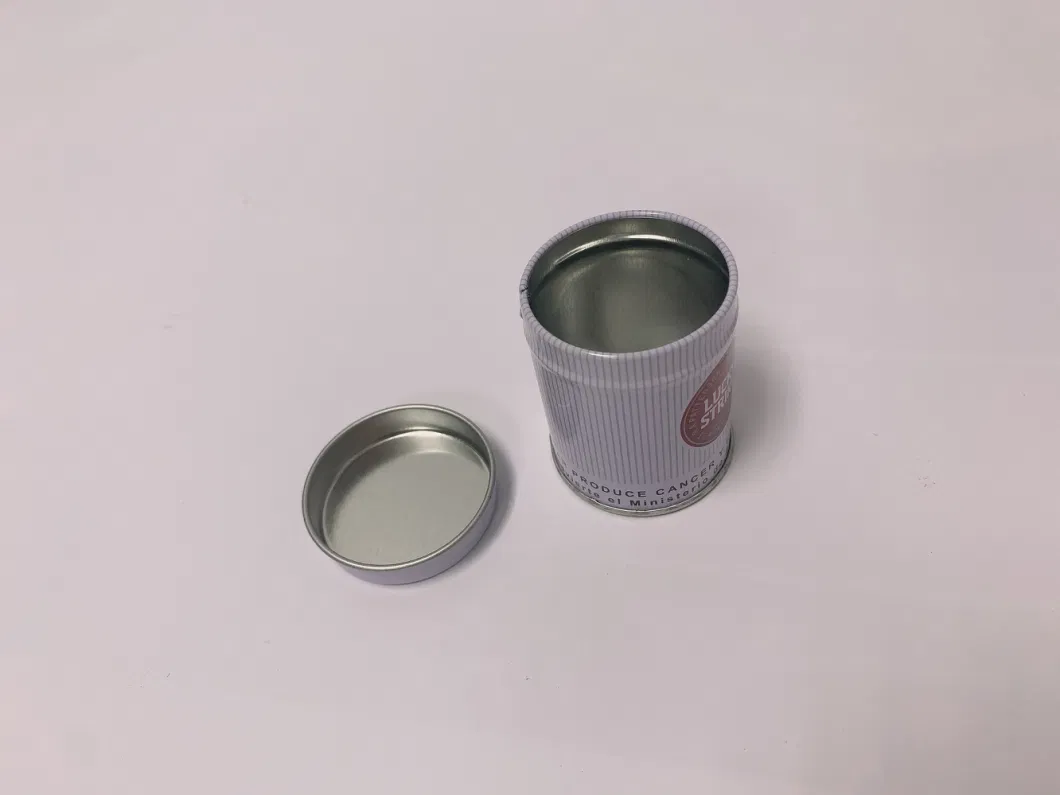 Factory Price Round Shape Tin Box Metal Tin for Strike Tin Can Small Strike Tin Box Strike Packaging Tin Box