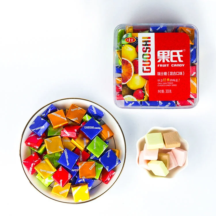 Delicious Square Shape Confectionery High Quality Soft Caramel Gummy Milk Candies