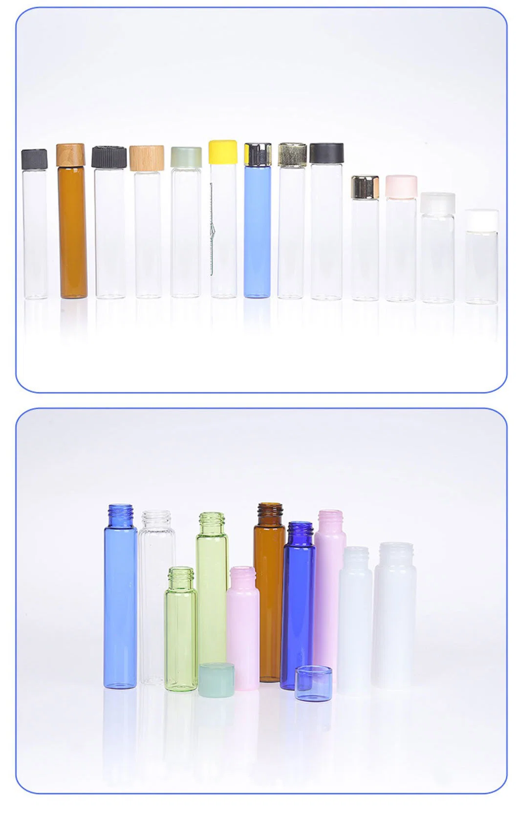 Flower Smoke Tube 98mm Glass Logo Tube Rolled Container for Cigarette with Child Proof Cap