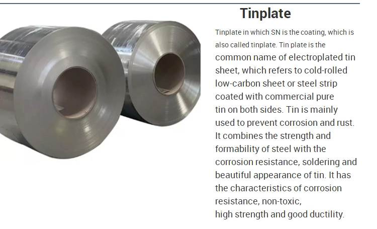 Customized Width Tinplate Materials Price for Tin Sheet