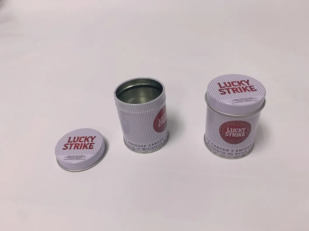 Factory Price Round Shape Tin Box Metal Tin for Strike Tin Can Small Strike Tin Box Strike Packaging Tin Box