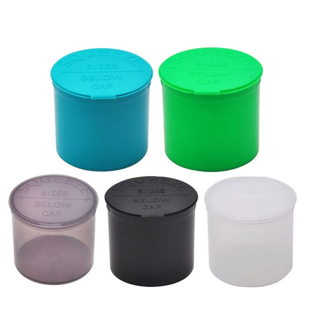 Custom Color 90DRAM Pop Top Dry Herb Containers Bottles with Child-Resistant Function