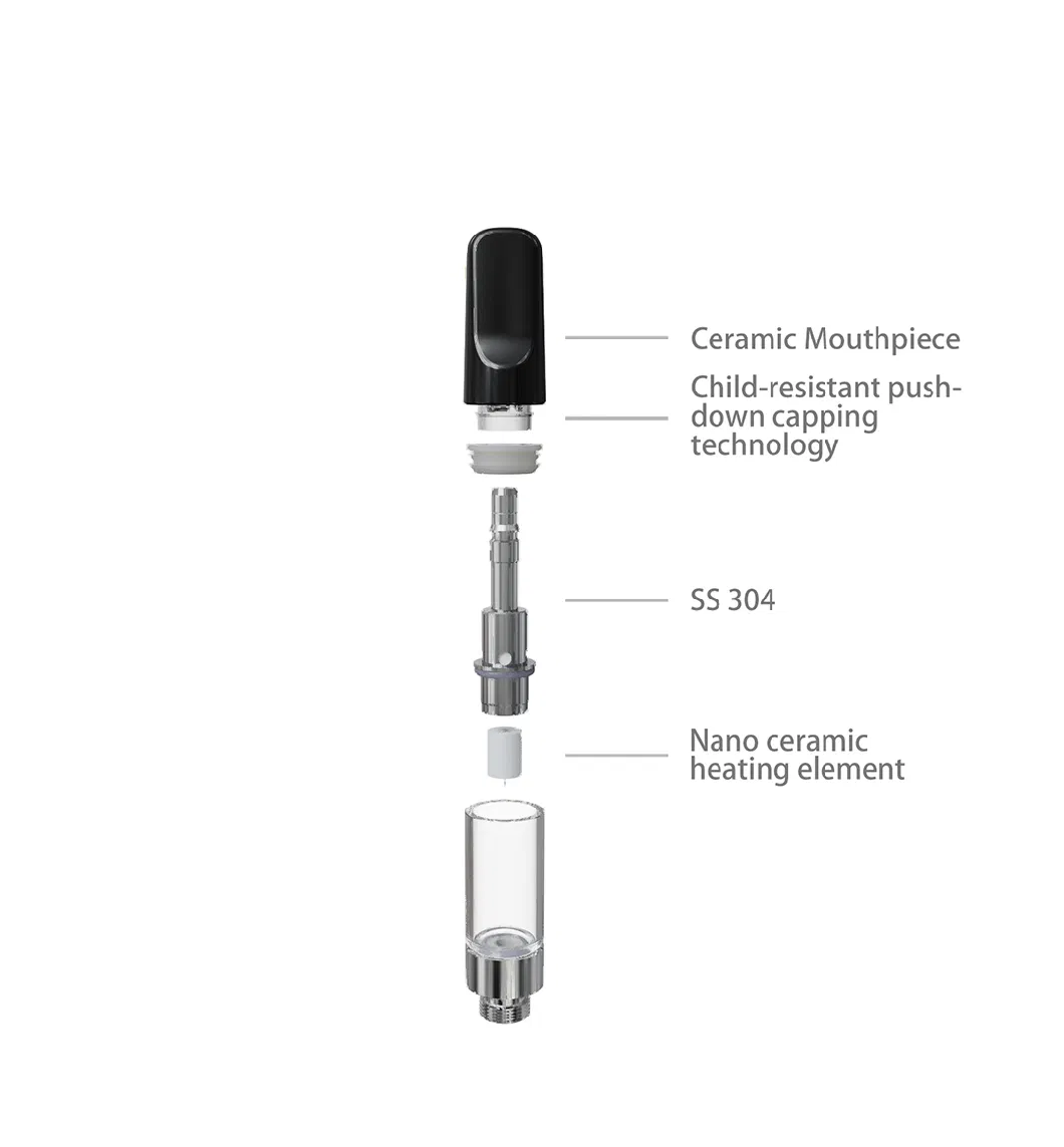 Custom Logo Vaping Pen Hhc Oil 510 Carts Cartridges Ceramic 1.0ml Empty Vape Cartridge for Thick Oil