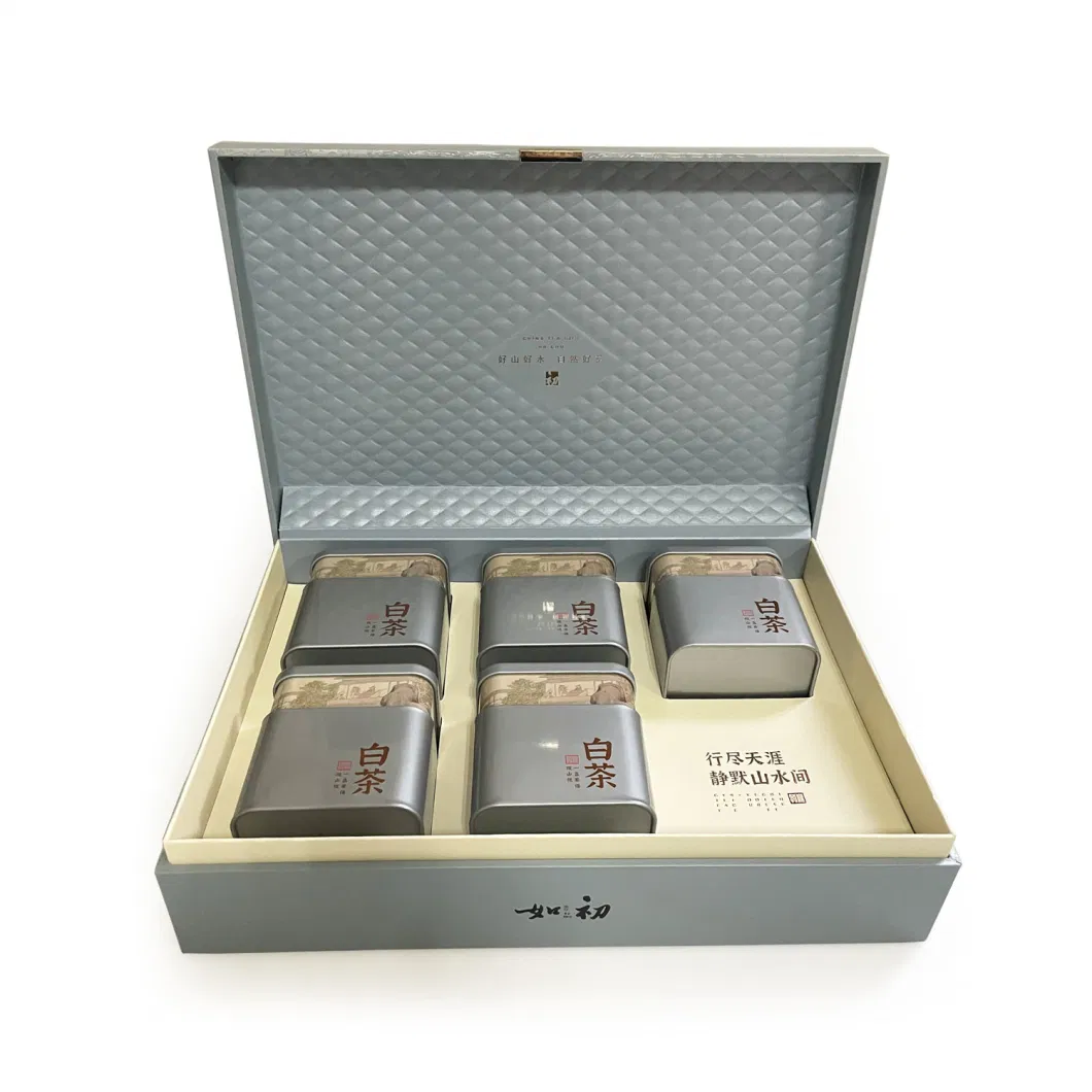 Tinplate Tea Box Rectangular Metal Tea Tin Empty Tea Packaging Box