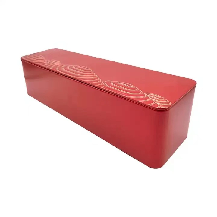 Solid Color Recyclable Food Grade Tinplate Biscuit Tea Boxes Large Tin Box