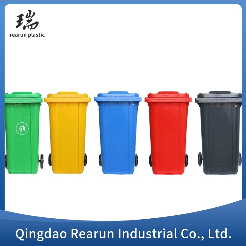 Customizable Plastic Foot-Operated Sorting Trash Can HDPE Outdoor Recycling Sorting Public Standing Trash Can Plastic Trash Can