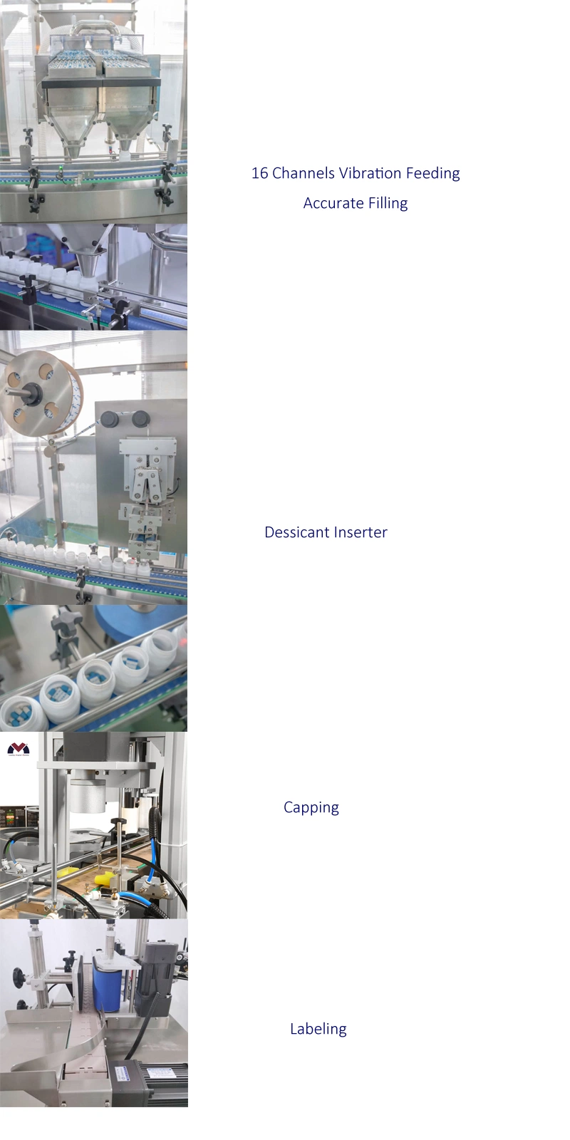 Fully Automatic Bottle Turntable Feeding Counting Filling Capping Labeling Counter Packaging Line for Tablets/Pill/Capsules/Softgels/Vitamin/Fish Glue/Gummies