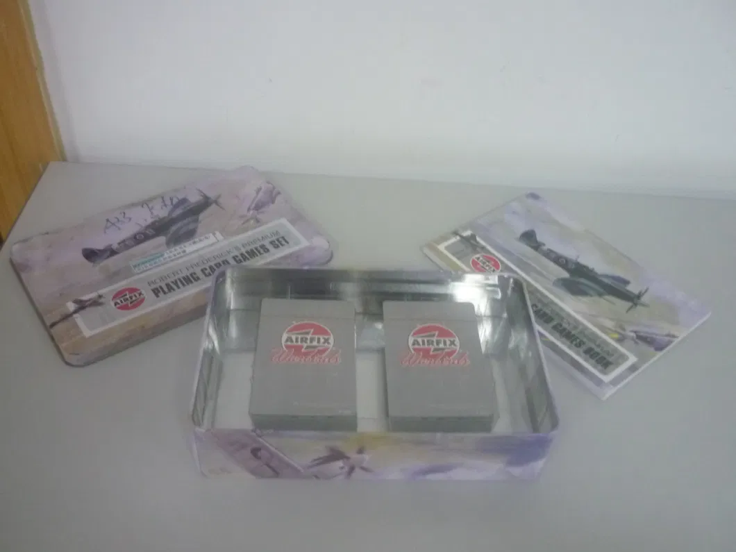 Playing Card Tin Box Custom Design Factory Directly Rectangular Tin Box for 2 Sets Playing Card Tin Box Packaging