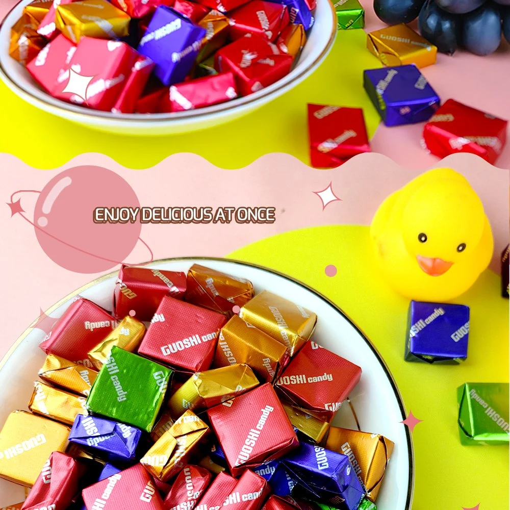 Delicious Square Shape Confectionery High Quality Soft Caramel Gummy Milk Candies