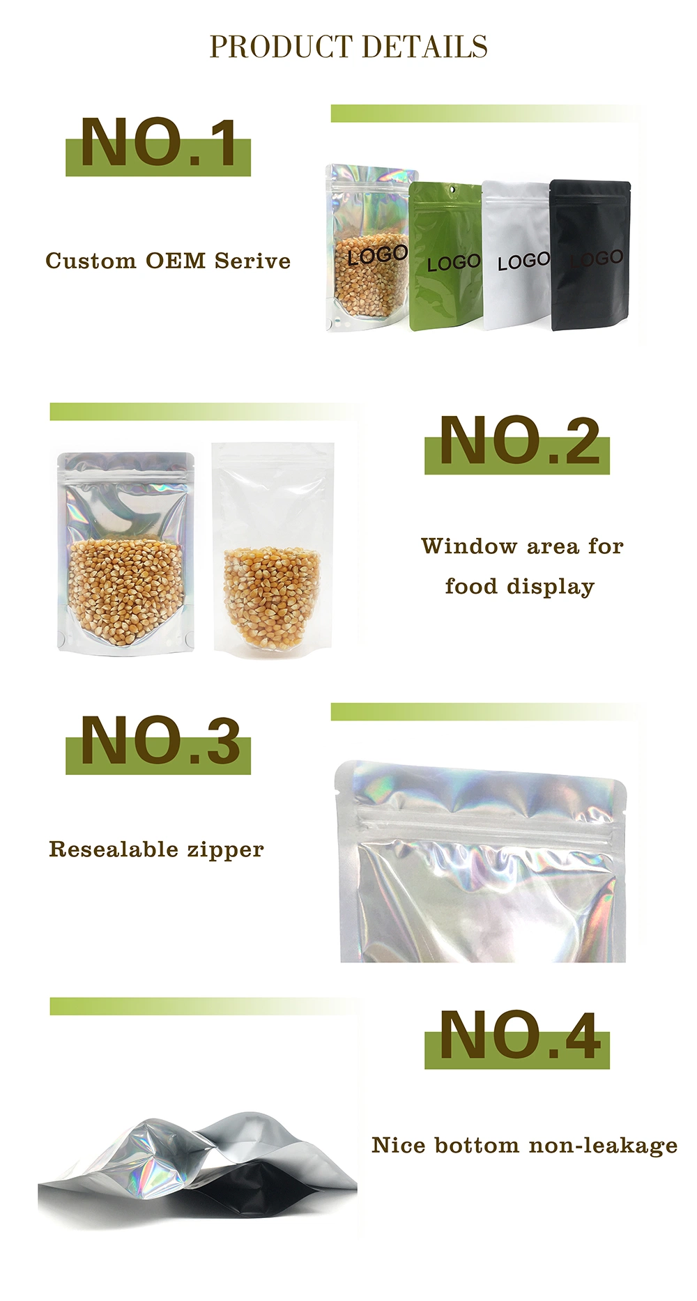 Custom Aluminum Foil Smell Proof Plastic Premount Bags 1 Gallon Ziplock Childproof Stand up Pouch Candy Mylar Bag
