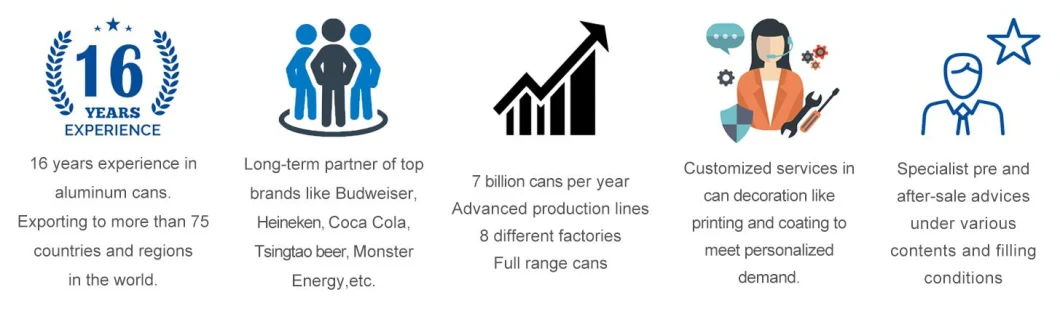 Customized Printed Aluminum Beverage Cans 500ml for Beer Carbonated Juice Energy Drink Packaging