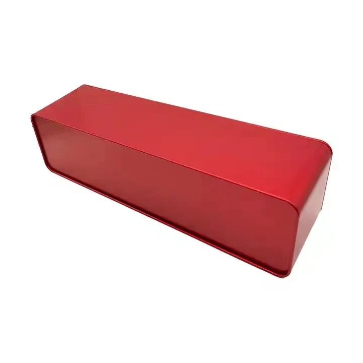 Solid Color Recyclable Food Grade Tinplate Biscuit Tea Boxes Large Tin Box