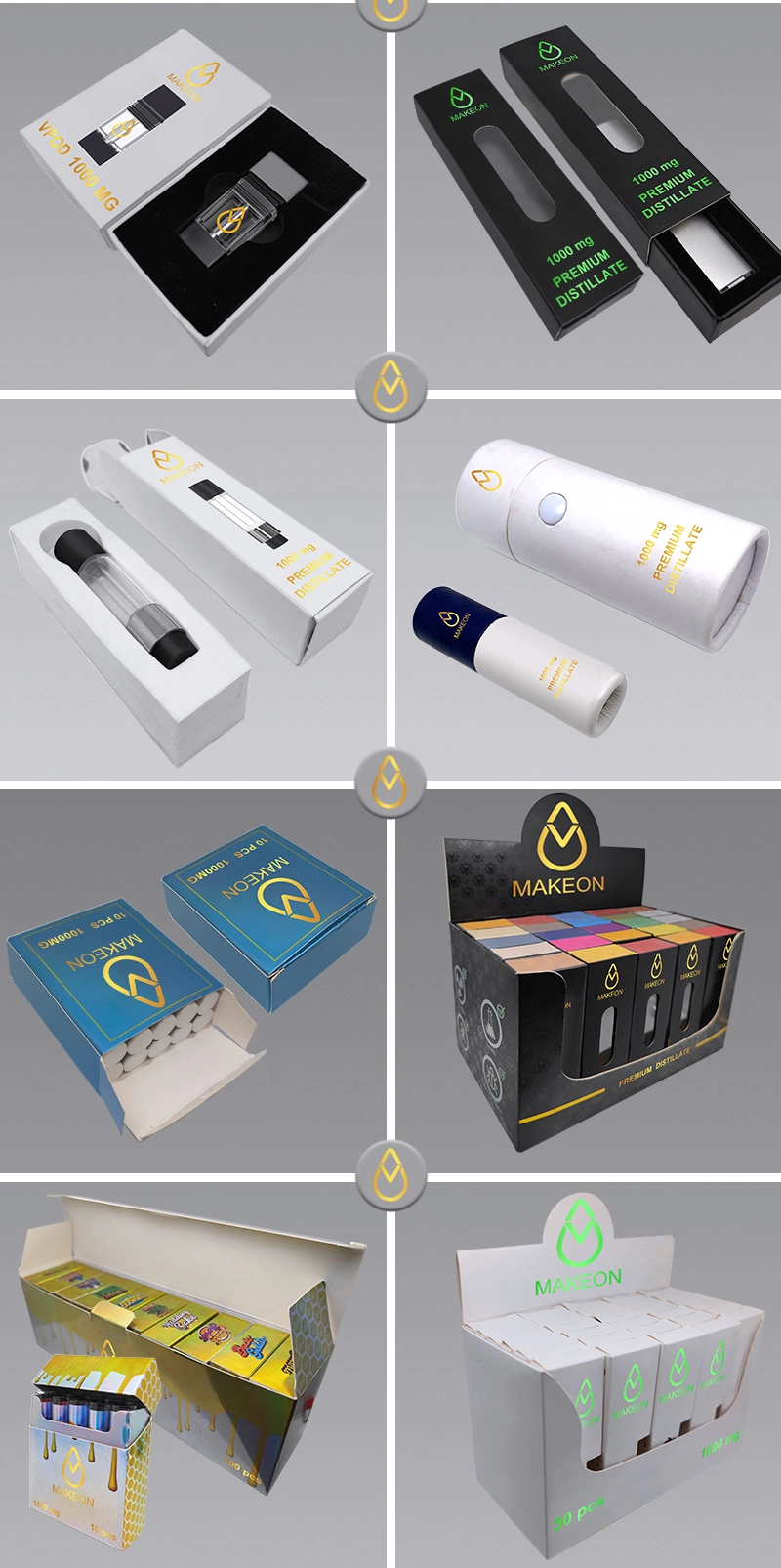 Custom Vape Packaging OEM Brand Cartridges Box Disposable Vape Pen Pod Box Packaging Cardboard Box Childproof Lock Box