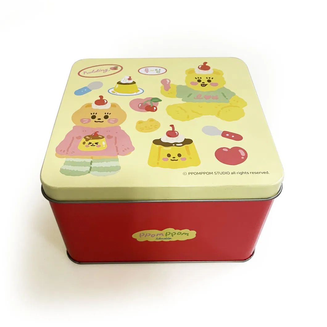 Square Large Size Can Tea Candy Cookies Toys Tin Box