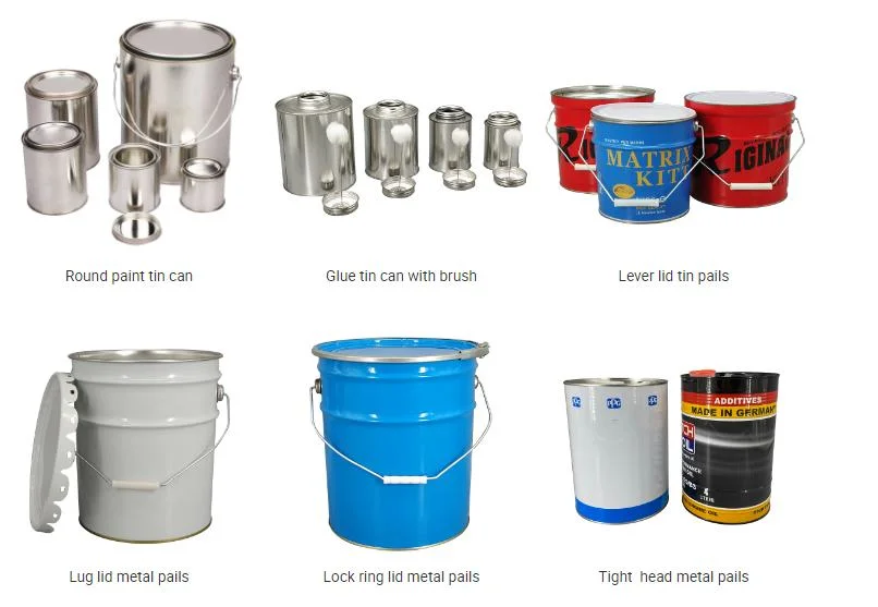 250ml/500ml/1L Round Engine Oil Paint Metal Tin Can Tin Cans Packaging with Plastic Spout Over