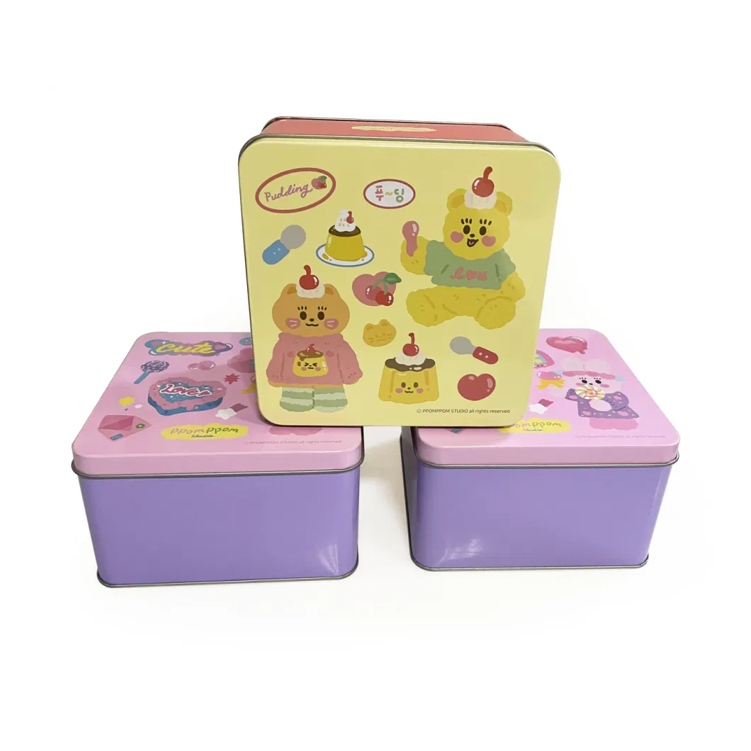 Square Large Size Can Tea Candy Cookies Toys Tin Box