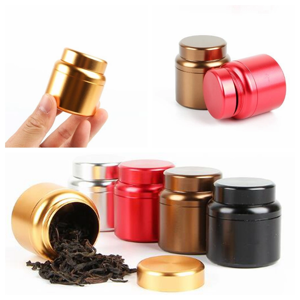 Mini Metal Tin Canisters Tea Coffee Sugar Jar Powder Container Storage Box Gift