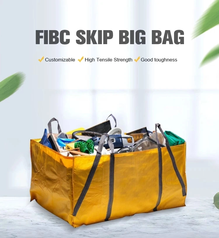 High Quality Polypropylene Skip Bags Recycling 1000kg Packing Big FIBC Jumbo Bag for Sand