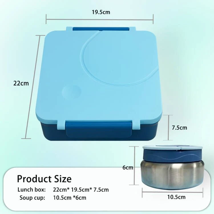 Good Quality Leakproof 304 Stainless Steel Plastic Thermo Bento Lunch Box Packaging Tin Box