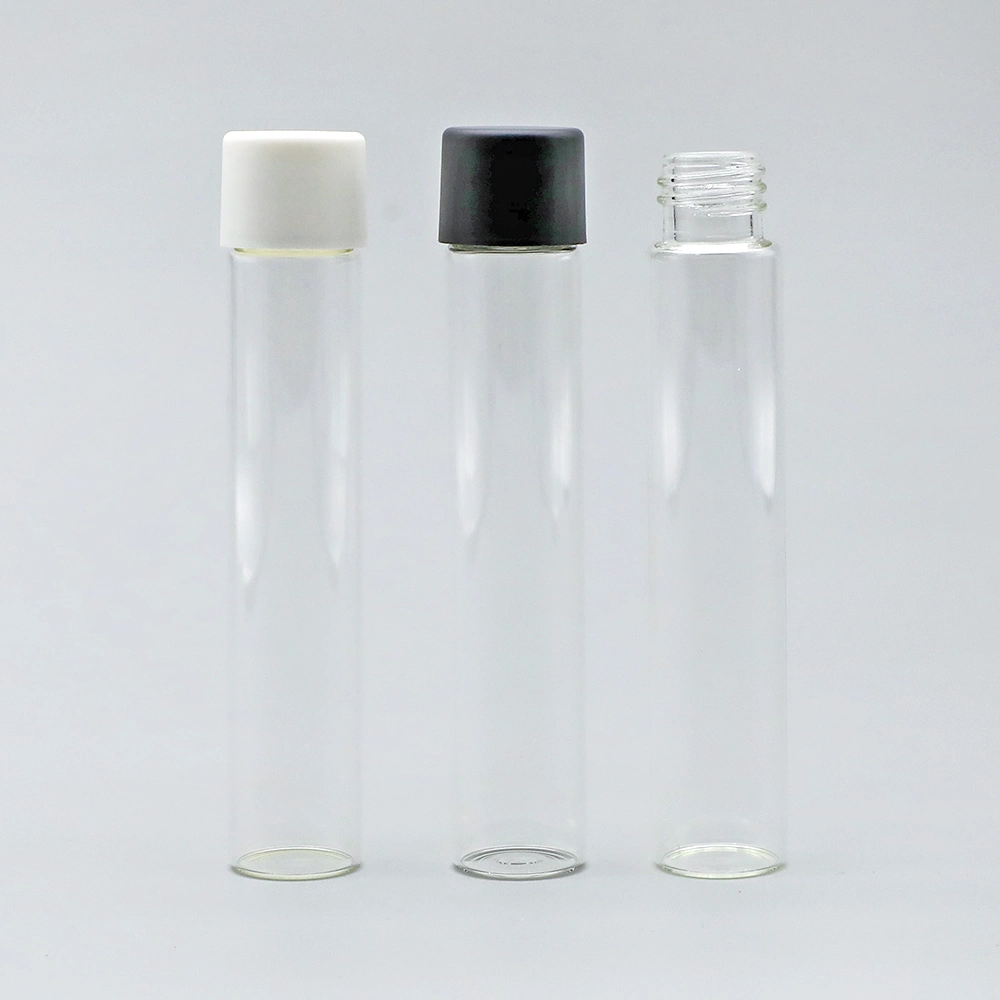 Custom Tube Pre Packaging Rolled Tube 118mm Clear Glass Tube with Childproof Cap