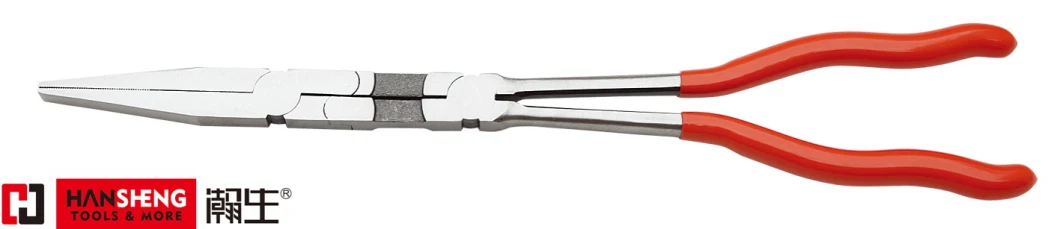 11&quot;, 16&quot;, Made of Carbon Steel or Cr-V, Polish, Nickel, Pearl-Nickel, Chrome Plated, with PVC TPR or Dipped Handle, Middle Ring Nose, Long Reach Pliers,