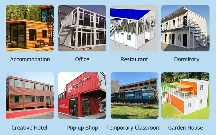 Flat Pack Mobile Fold Prefabricated Building Modular Shipping Office Container Houe for Steel Structure