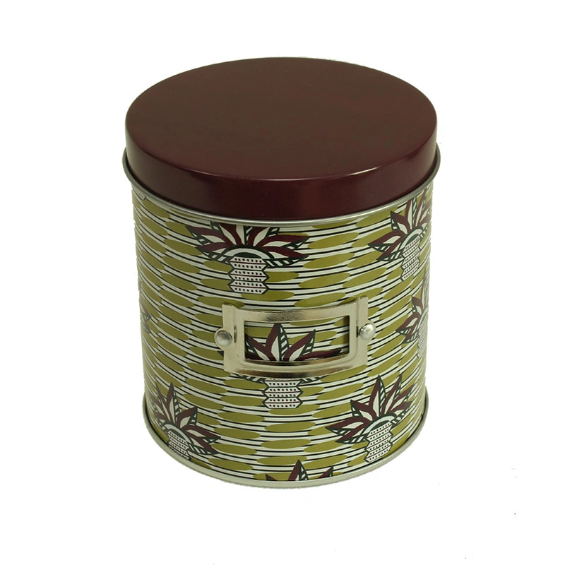 Small Round Rose Gold Coffee Spice Tea Metal Canister Box Tins Cans