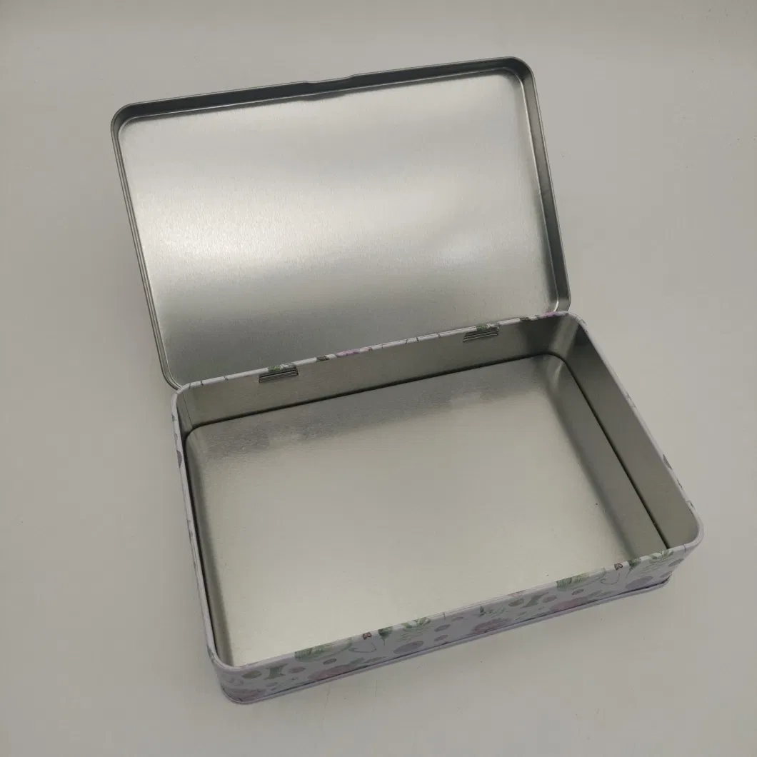 Empty Wholesale Empty Food Grade Rectangular Metal Tin Box for Storage