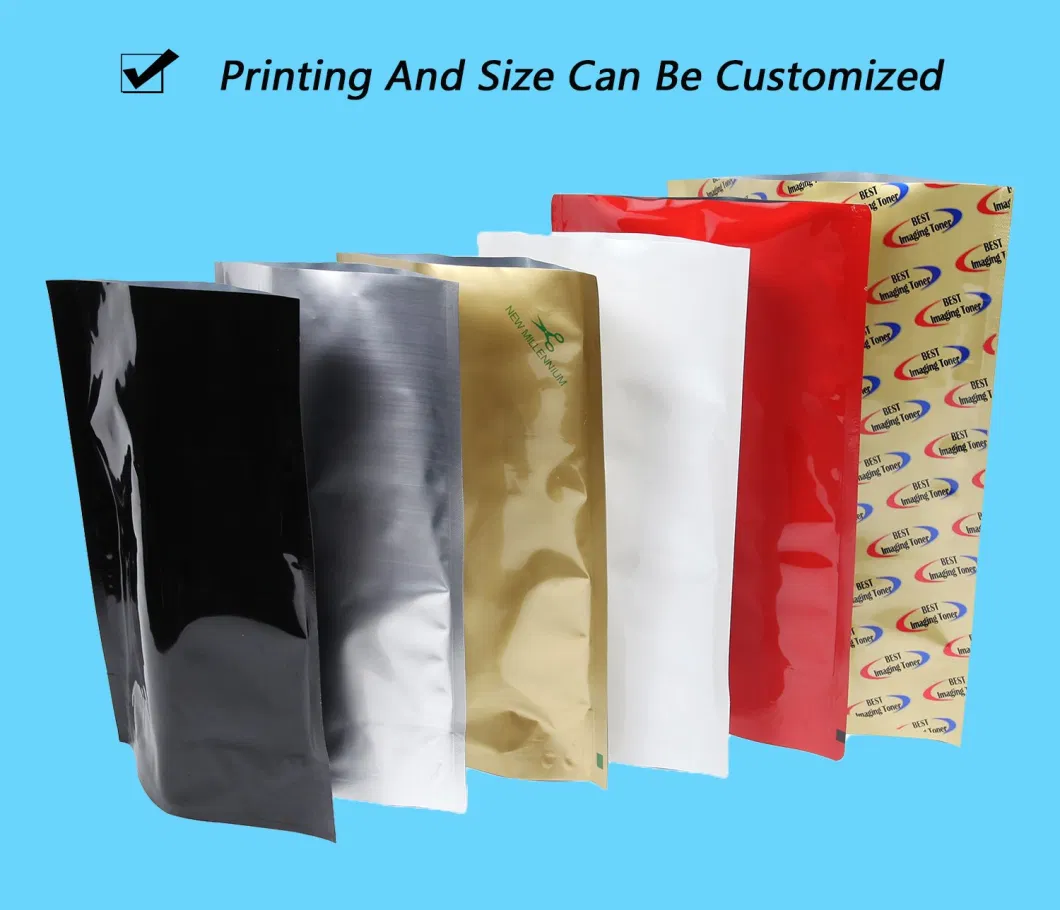 Customized Printing Moisture Barrier Aluminum Foil Bottom Gusset Stand up Pouch for Toner Packaging