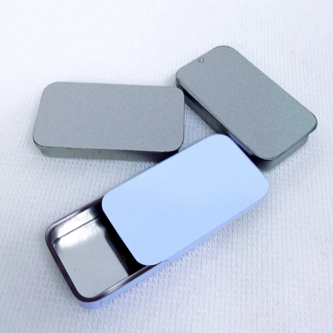 Solid Balm Mini Tin Box Push-Slide Lid Portable Packing Box