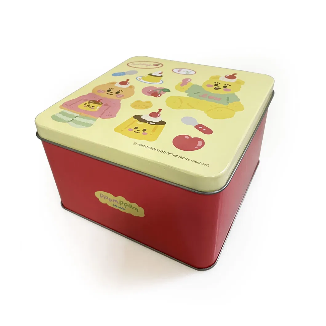 Square Large Size Can Tea Candy Cookies Toys Tin Box