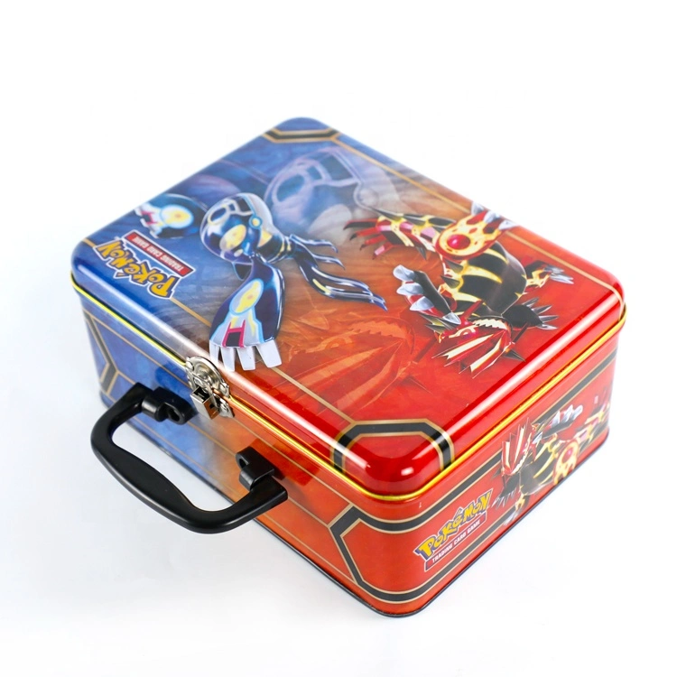 FDA Food Safe Metal Storage Box Pokemon Tin Lunch Box