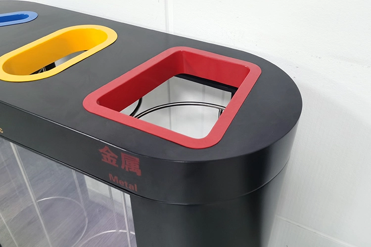 Factory Wholesale Manufacturing Commercial Standing Rubbish Bin Transparent Trash Can